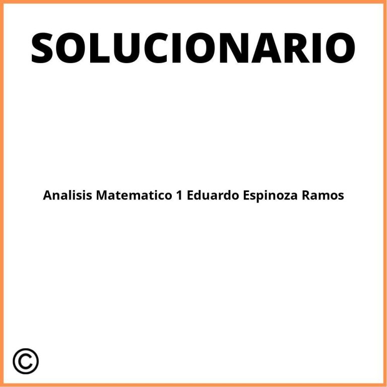 Analisis Matematico 2 Eduardo Espinoza Ramos Pdf Solucionario