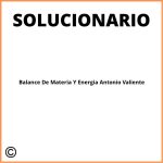 Solucionario Balance De Materia Y Energia Antonio Valiente