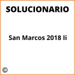 Solucionario San Marcos 2018 Ii
