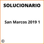 Solucionario San Marcos 2019 1
